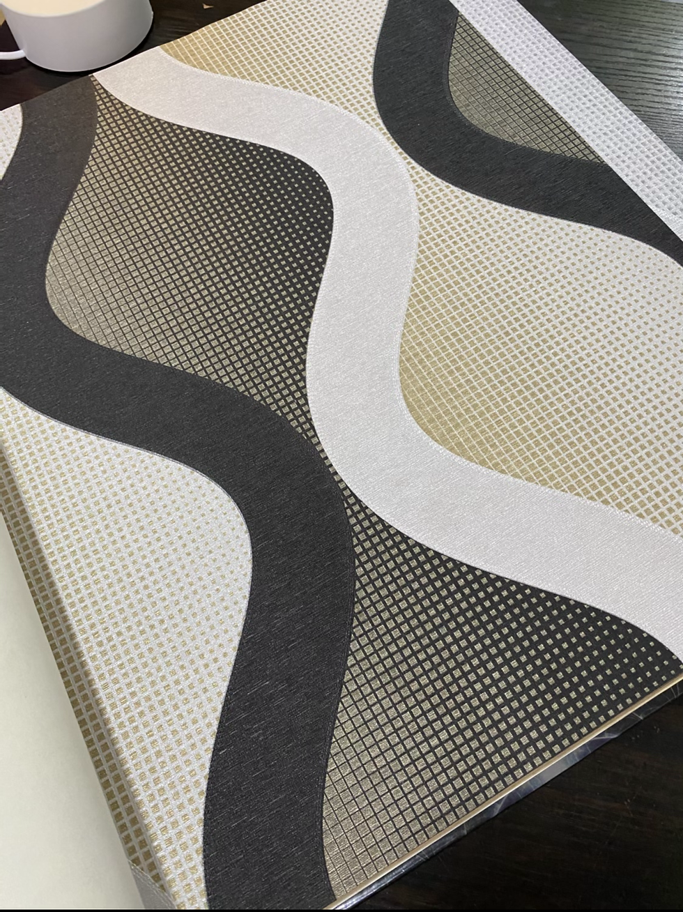 Thumbnail: Silver waved 3D wallpaper design 