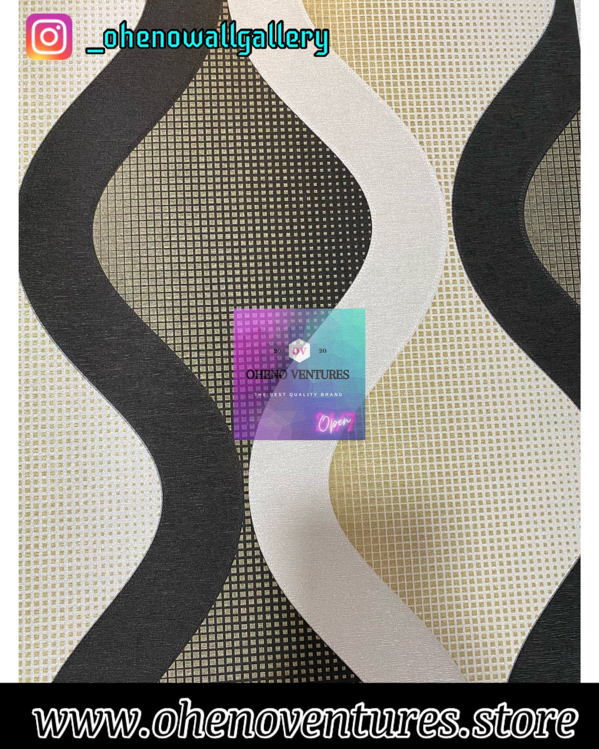 Silver waved 3D wallpaper design 