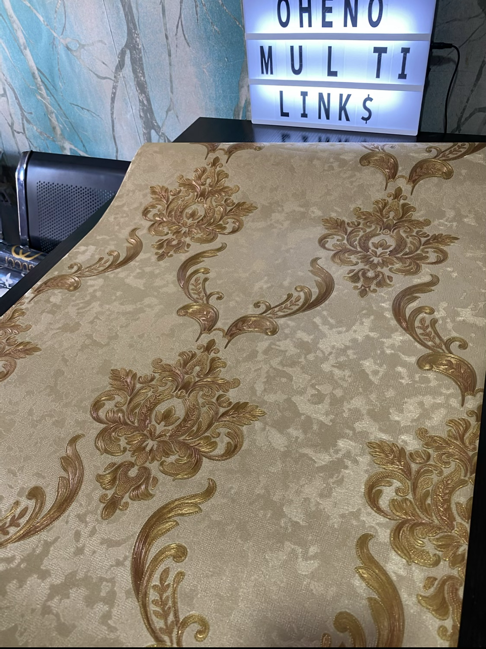 縮圖：Gold flower 3D Wallpaper Flower Design 