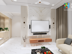 Clutter-Free Living Rooms: Custom TV Unit Designs by Interior Designers in Pune.