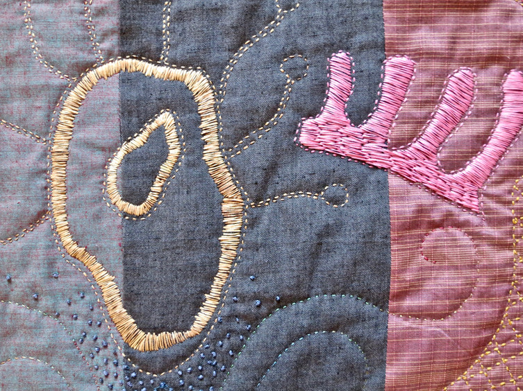 Frame for a MAIO embroidery Quilt detail
