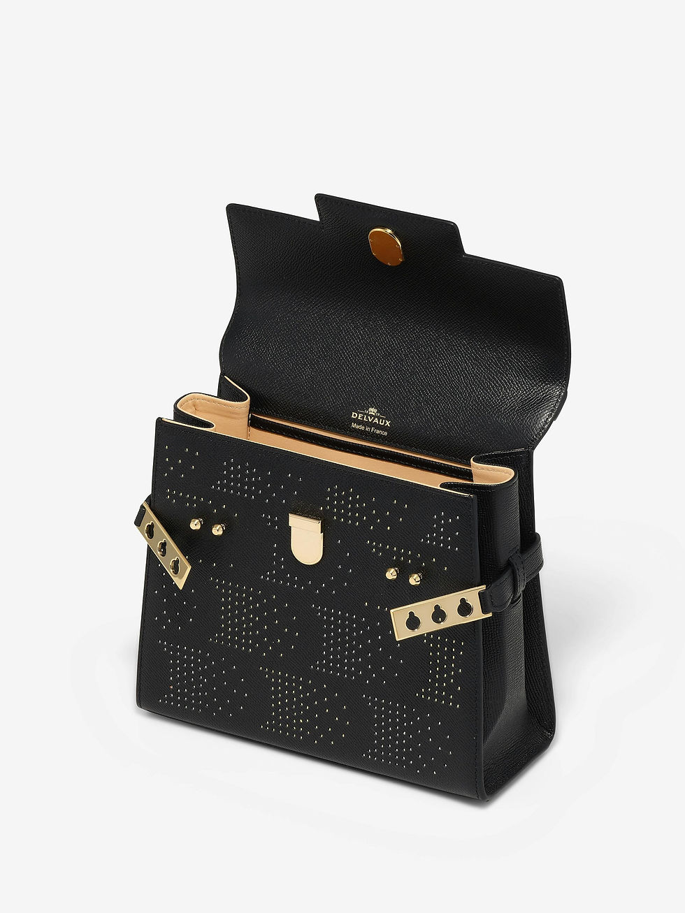 Tempête PM Mirage 包款內部,突顯精緻縫線和金色裝飾