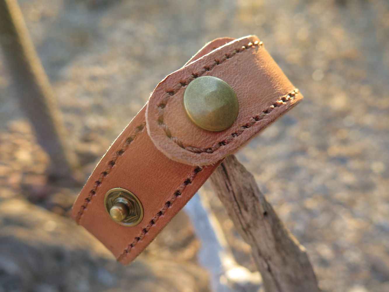 Vegetable Tanned Impala Leather Strap Natural