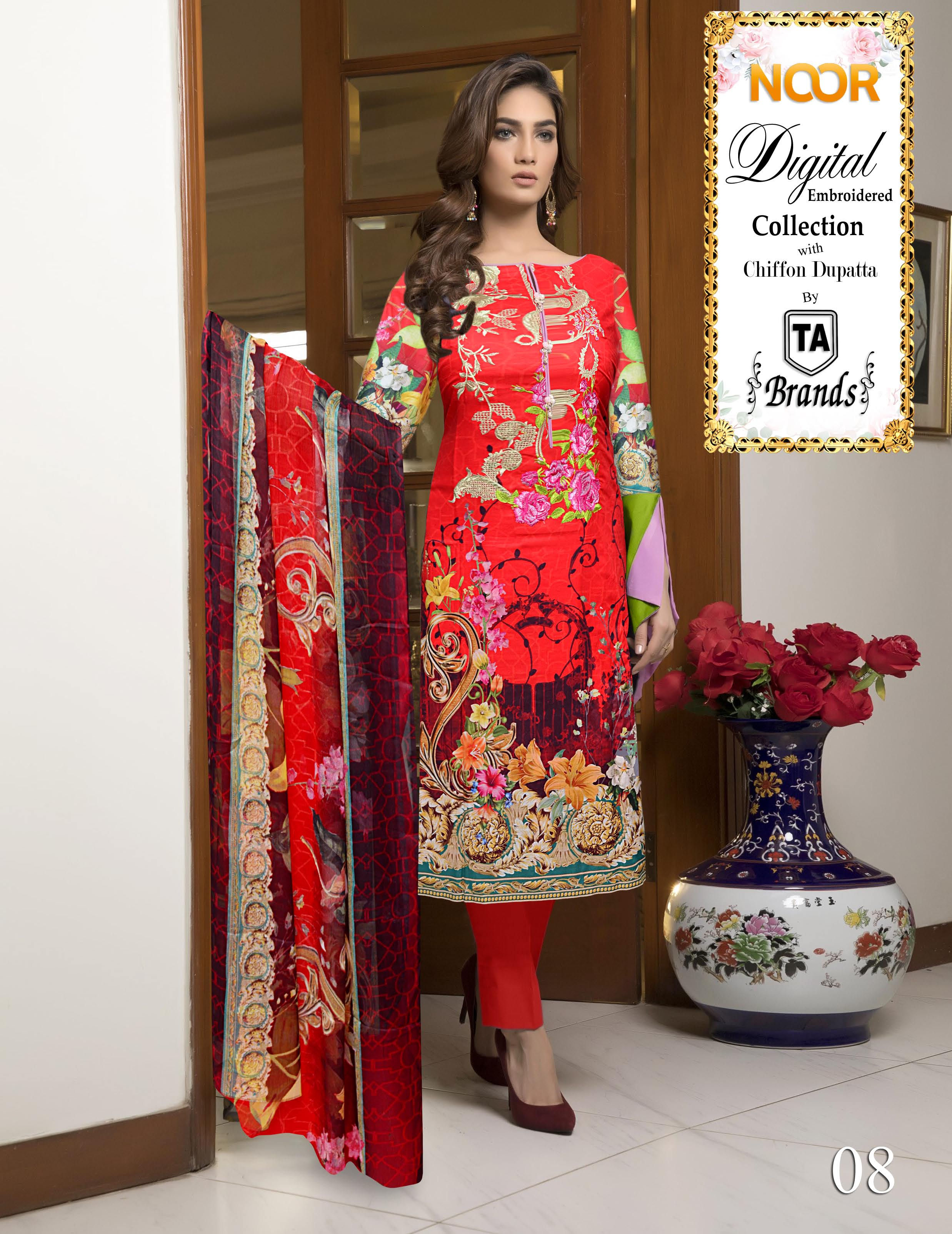 Digital Collection with Chiffon Dupatta 08
