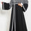 Thumbnail: Airline Abaya with Bell Sleeves & Pipen Work - Front Open - Nida Material