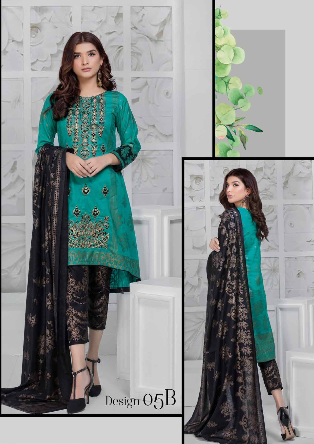 Zara Sara Embroidery Lawn with Lawn Dupatta 05B