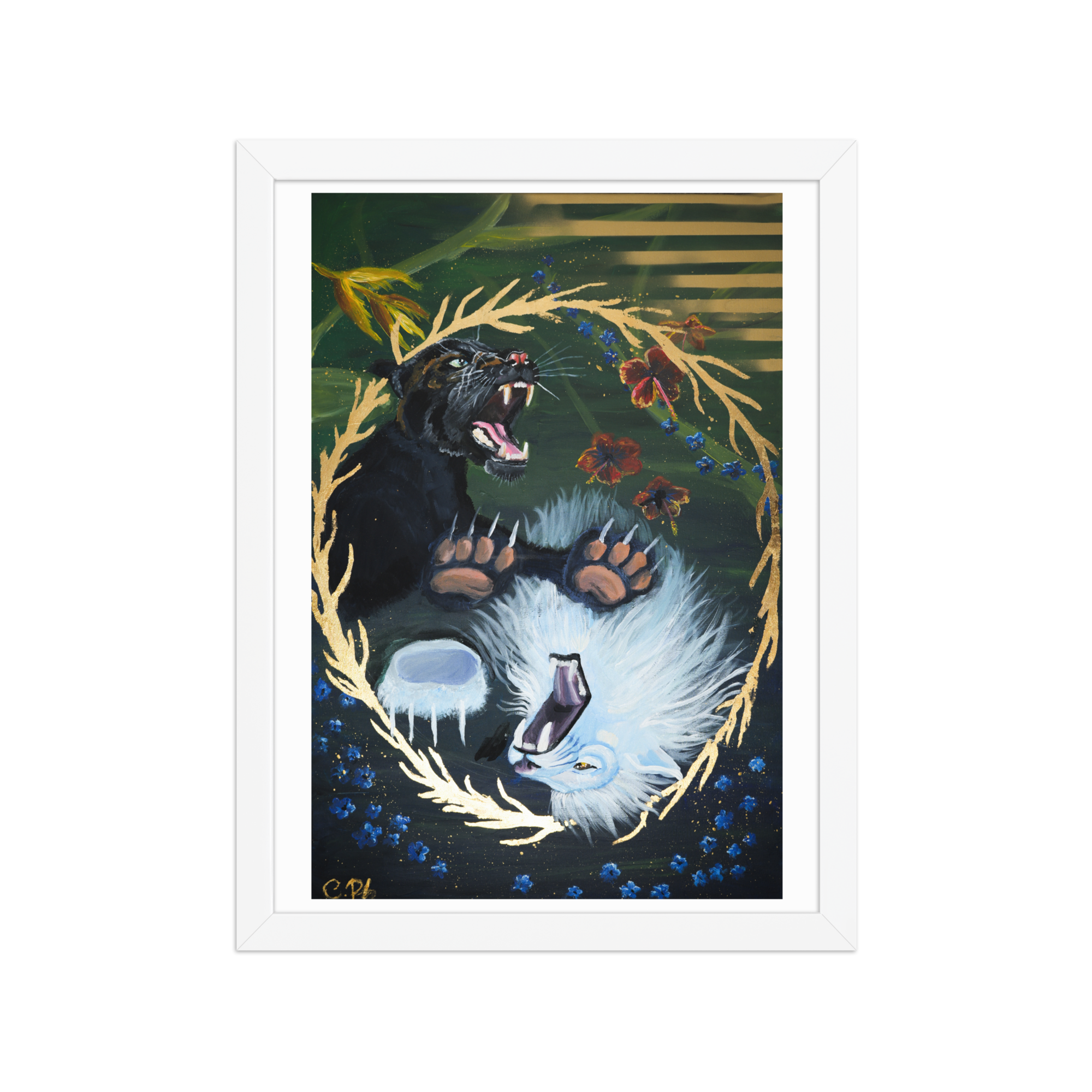 Yin & Yang – Kunstdruck im Rahmen