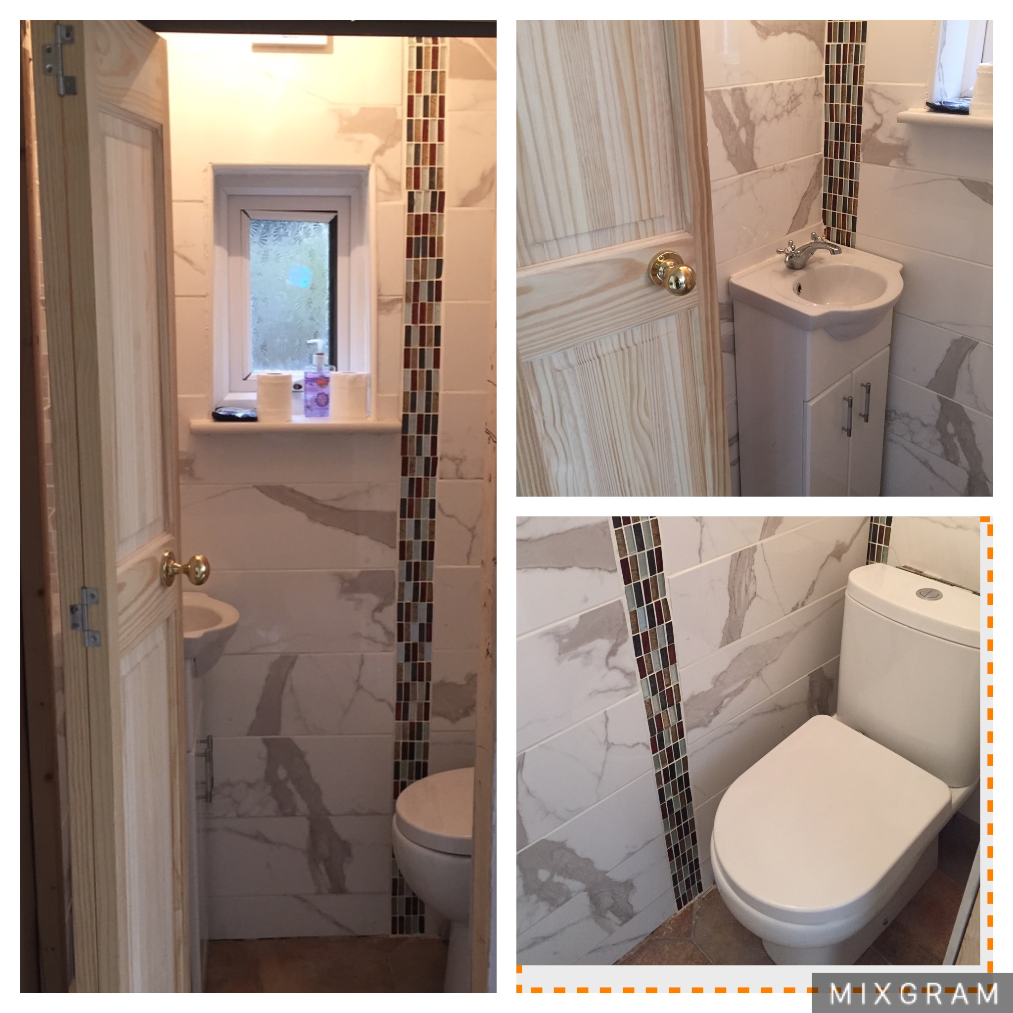 Tiled bathroom suite