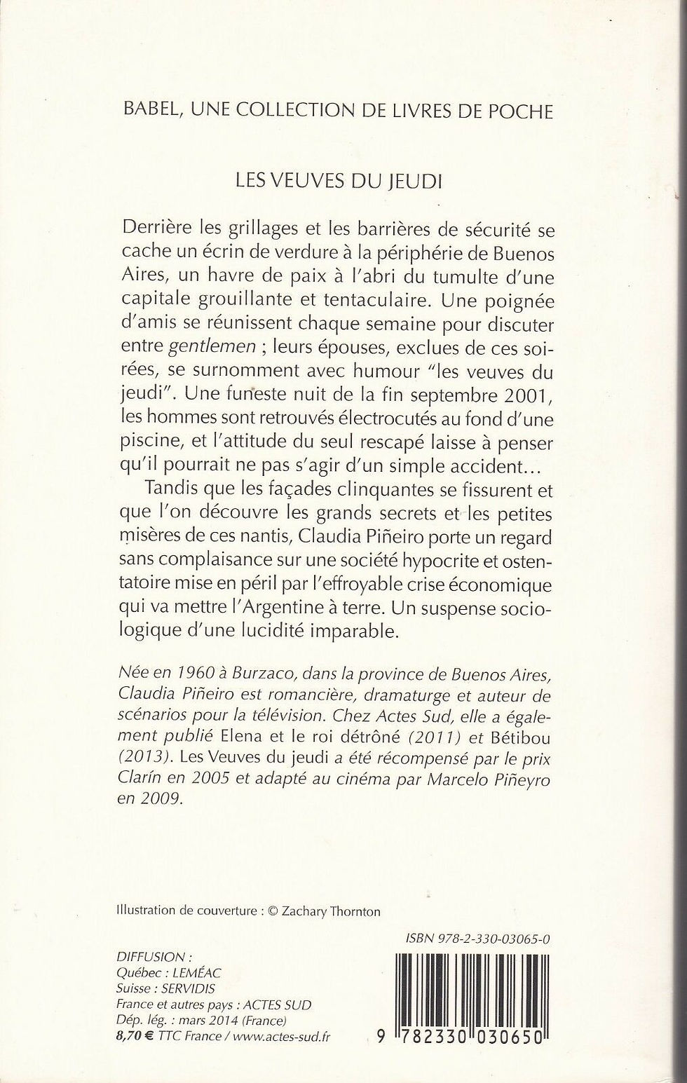 Miniature : Les veuves du jeudi de Pineiro Claudia