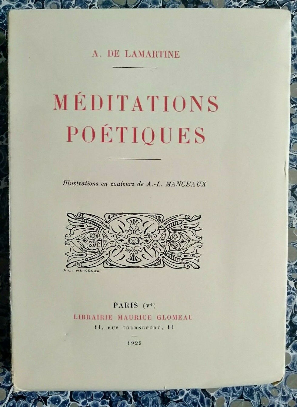 Lamartine MÉDITATIONS POÉTIQUES - Manceaux - Glomeau M. 1929
