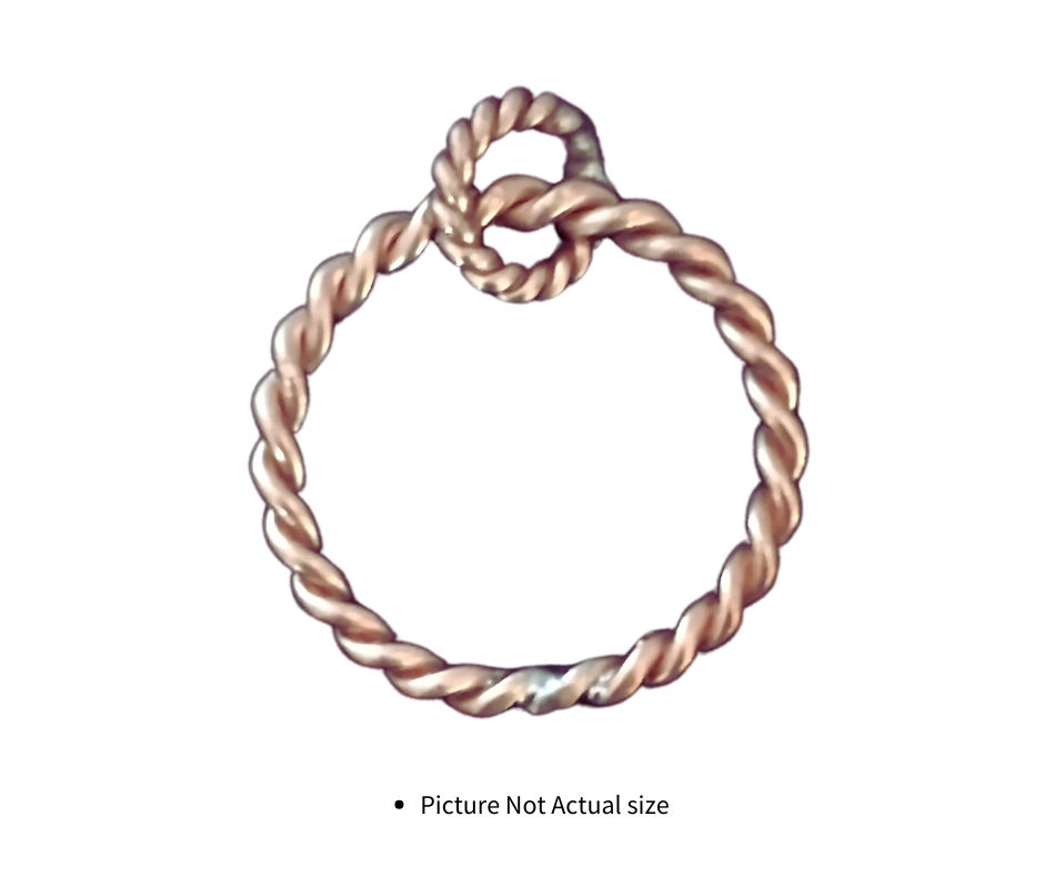 1" Gold Fire Tensor Ring Pendant