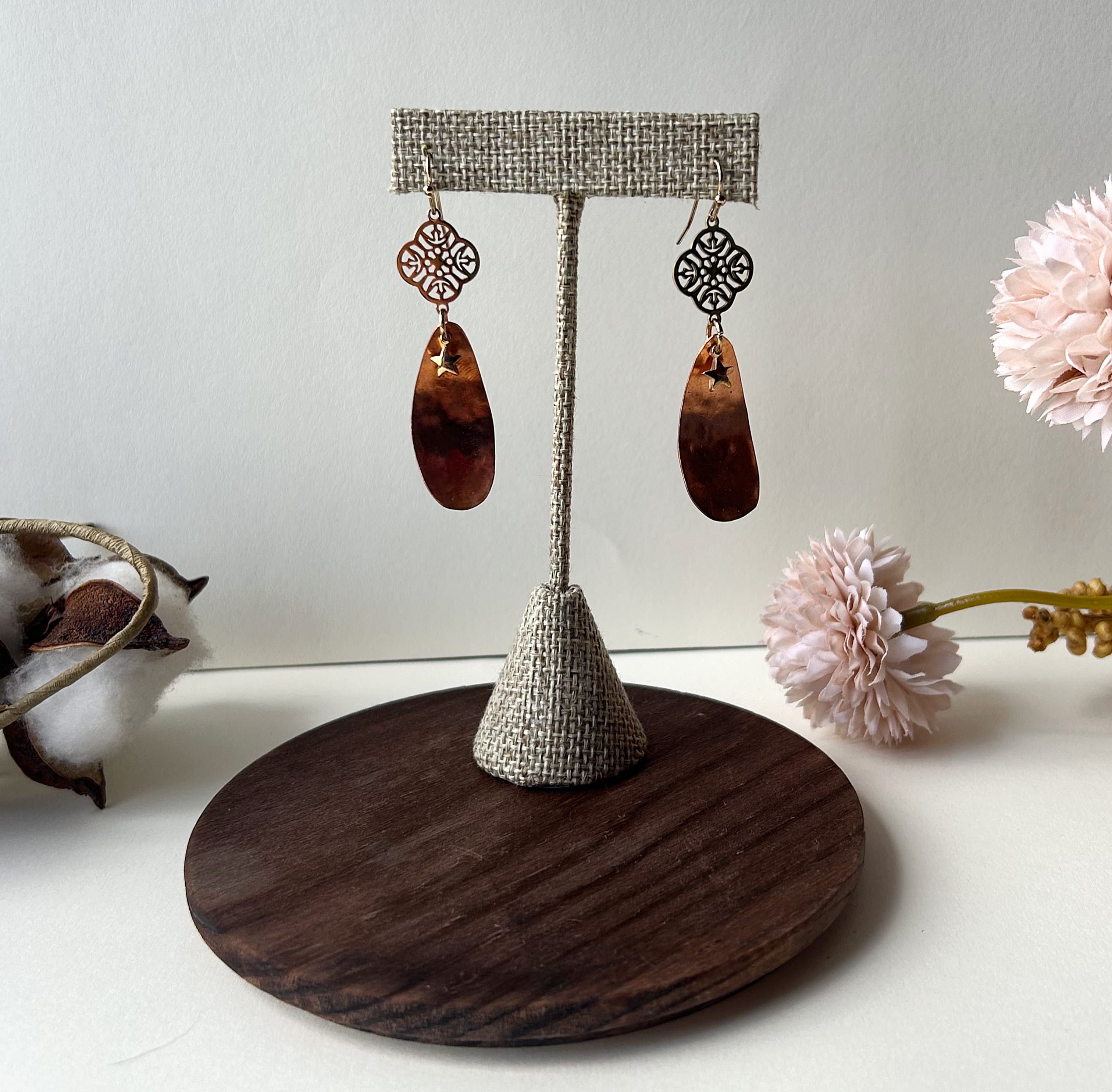 Gold and Bronze Earrings