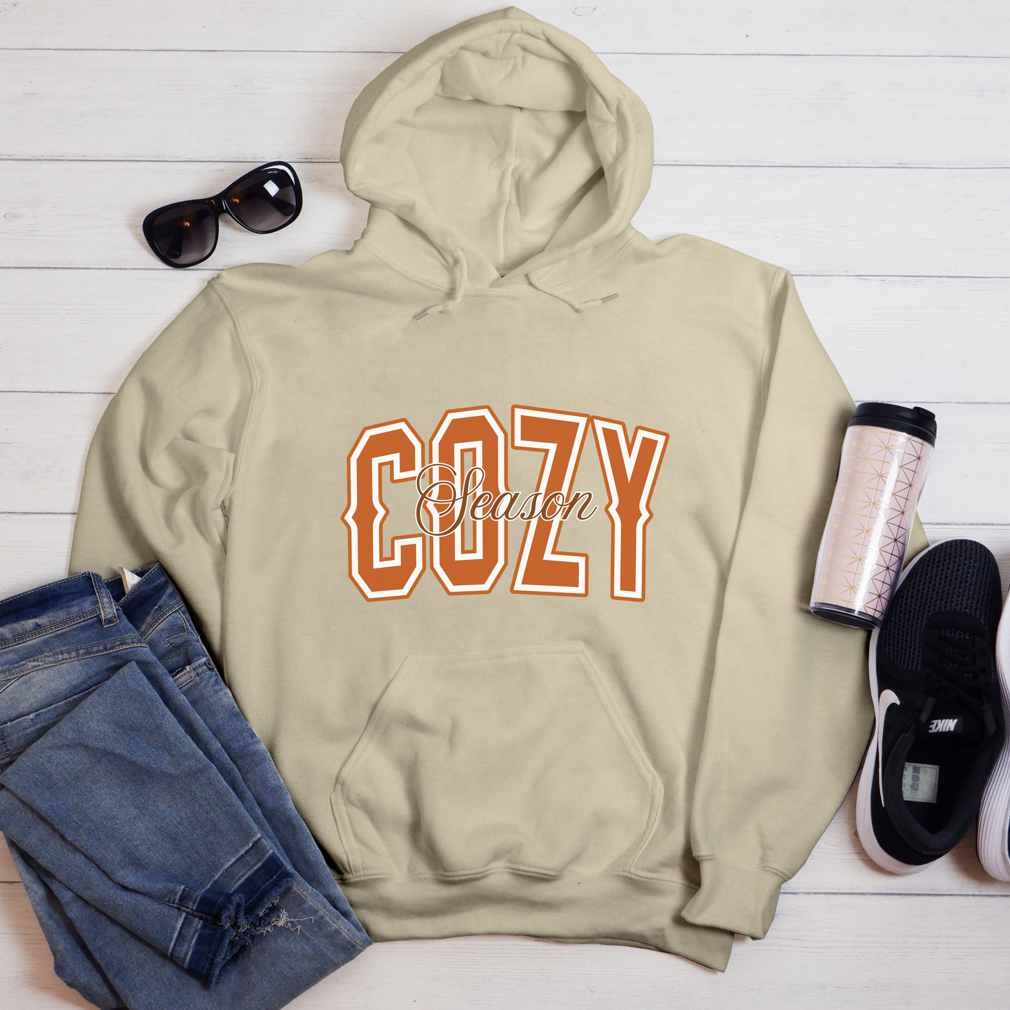 Cozy Vibes Unisex Hoodie, Warm Winter Sweatshirt, Gift for Friends and Family,