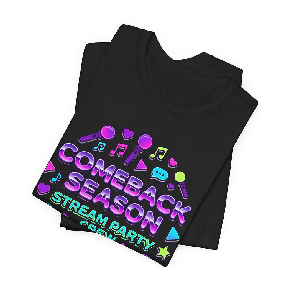 Thumbnail: Comeback Season Stream Party Tee | K-pop comeback, stan lightstick crew