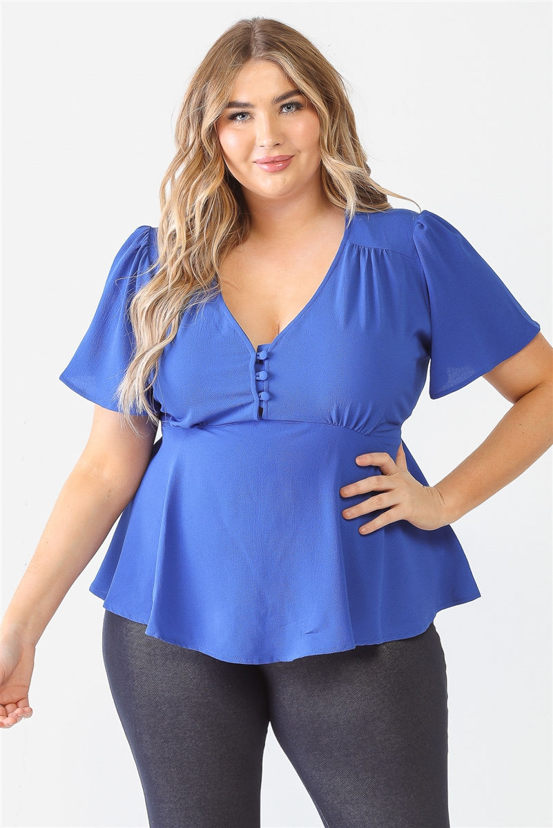 Thumbnail: Plus Tie Detail Flare Top
