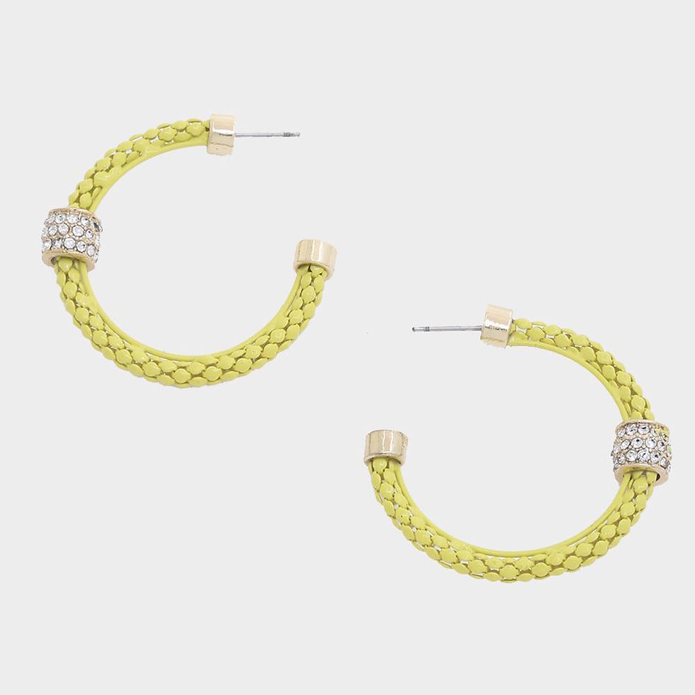 Thumbnail: Color Texture Hoop Earring