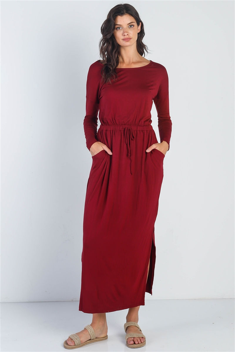Thumbnail: Midi Sleeve Basic Maxi Dress