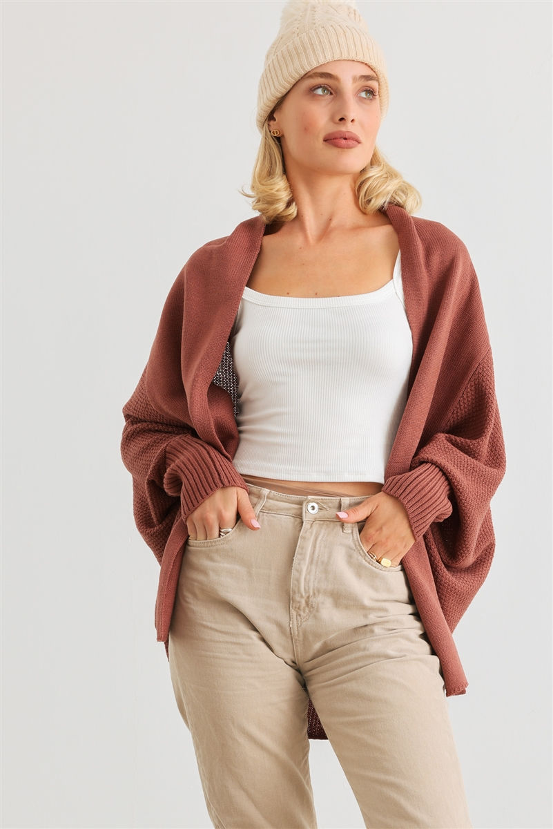 Thumbnail: Batwing Sleeve Open Front Cardigan