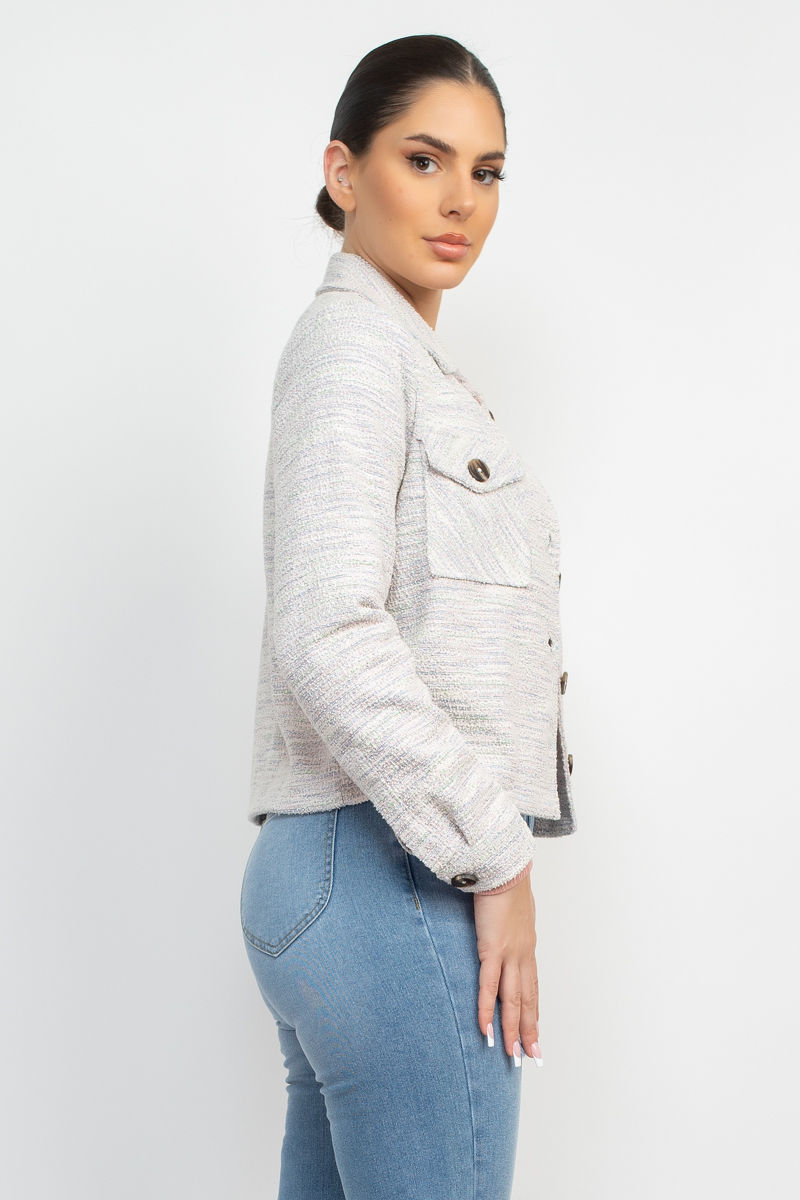 Thumbnail: Plaid Button-down Tweed Jacket