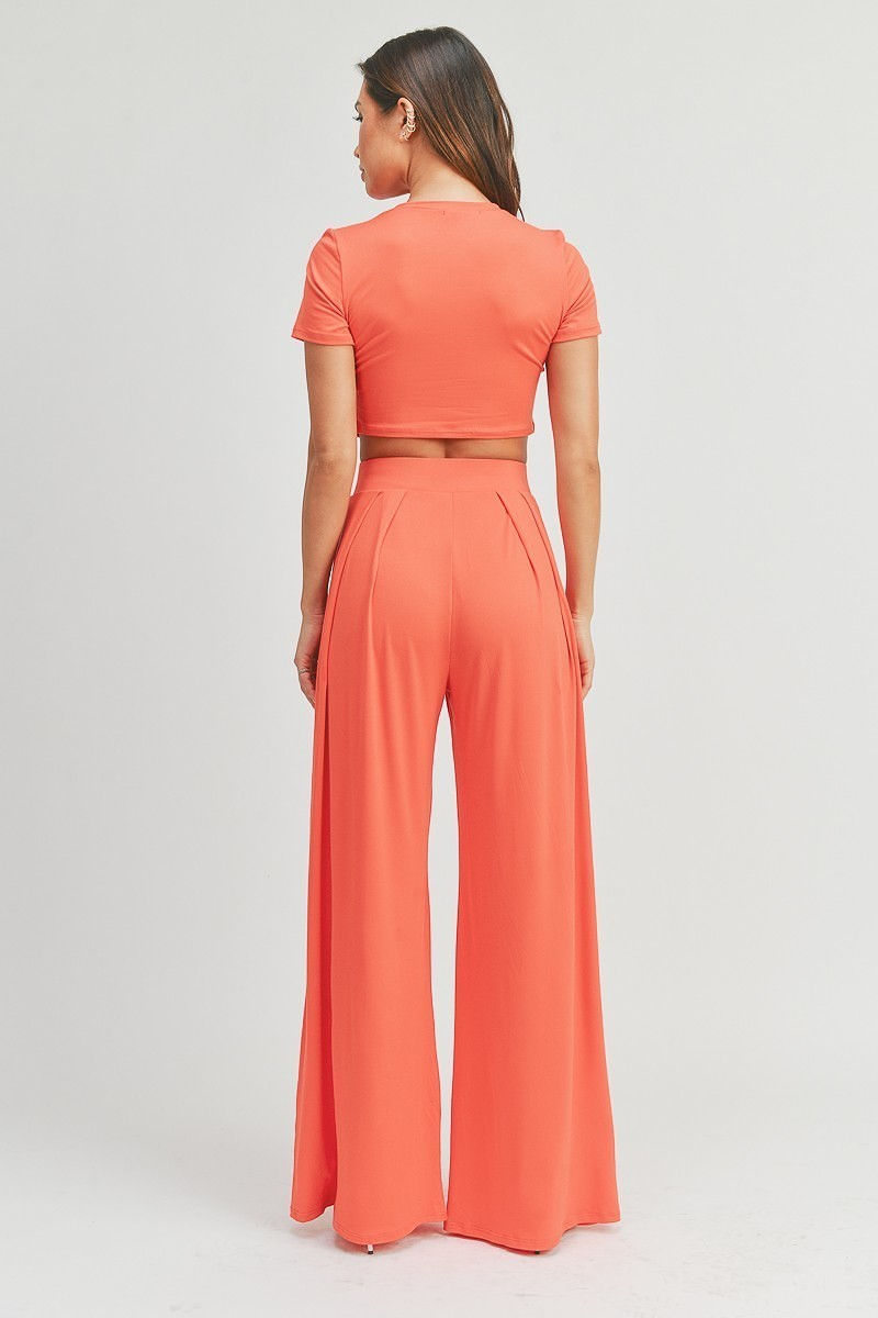 Thumbnail: Crop Top And Palazzo Pants Set