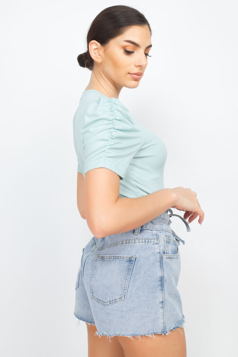 Thumbnail: Short Ruching Sleeve Top