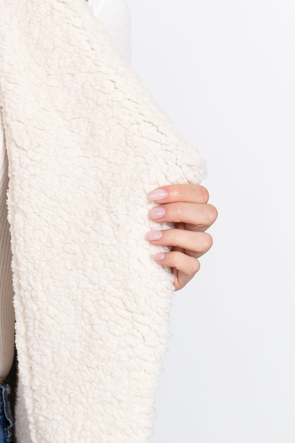 Thumbnail: Shawl Faux Suede Fur Bonded Vest        