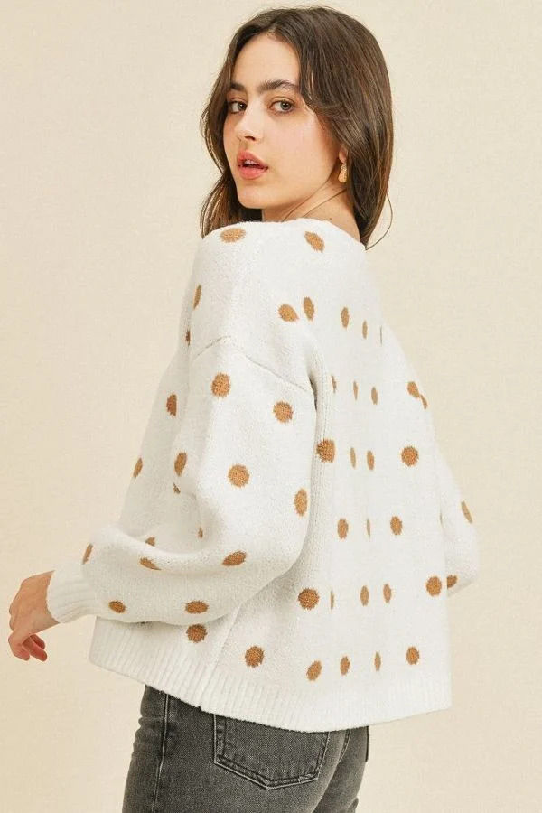 Thumbnail: Polka Dots Long Sleeve Top