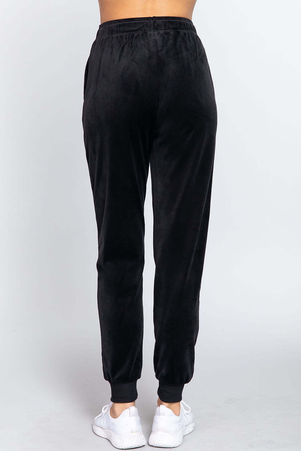 Thumbnail: Waist Elastic Velour Long Jogger Pants