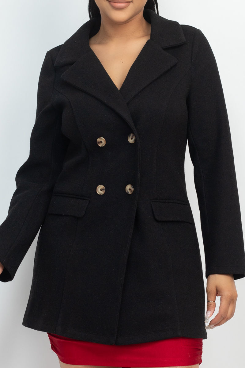 Thumbnail: Double-breasted Solid Coat