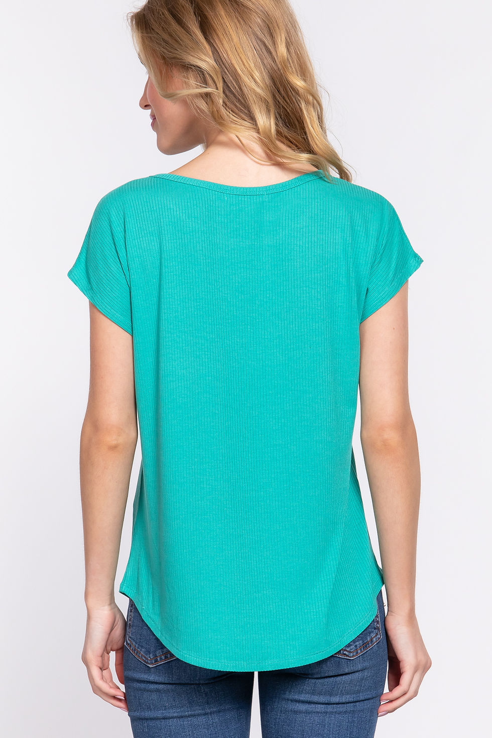 Thumbnail: Short Dolman Slv Rib Knit Top        