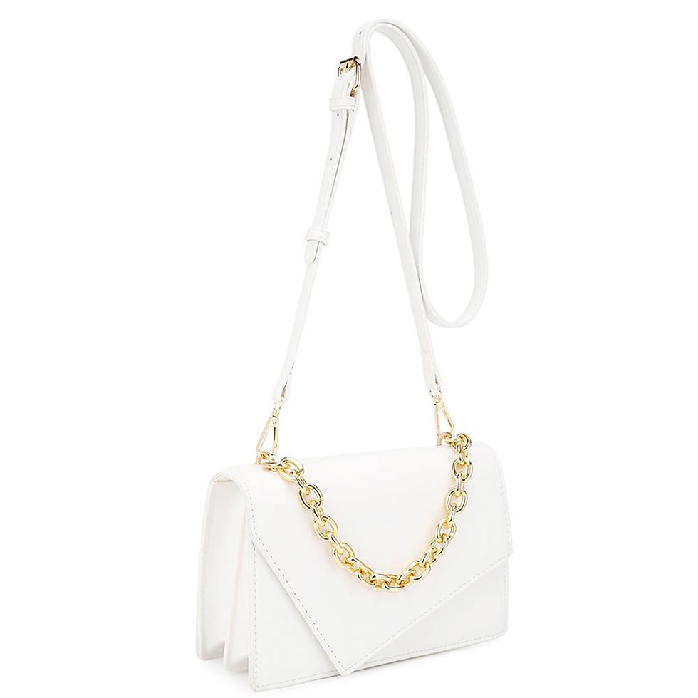 Thumbnail: Smooth Plain Chain Link Crossbody Bag