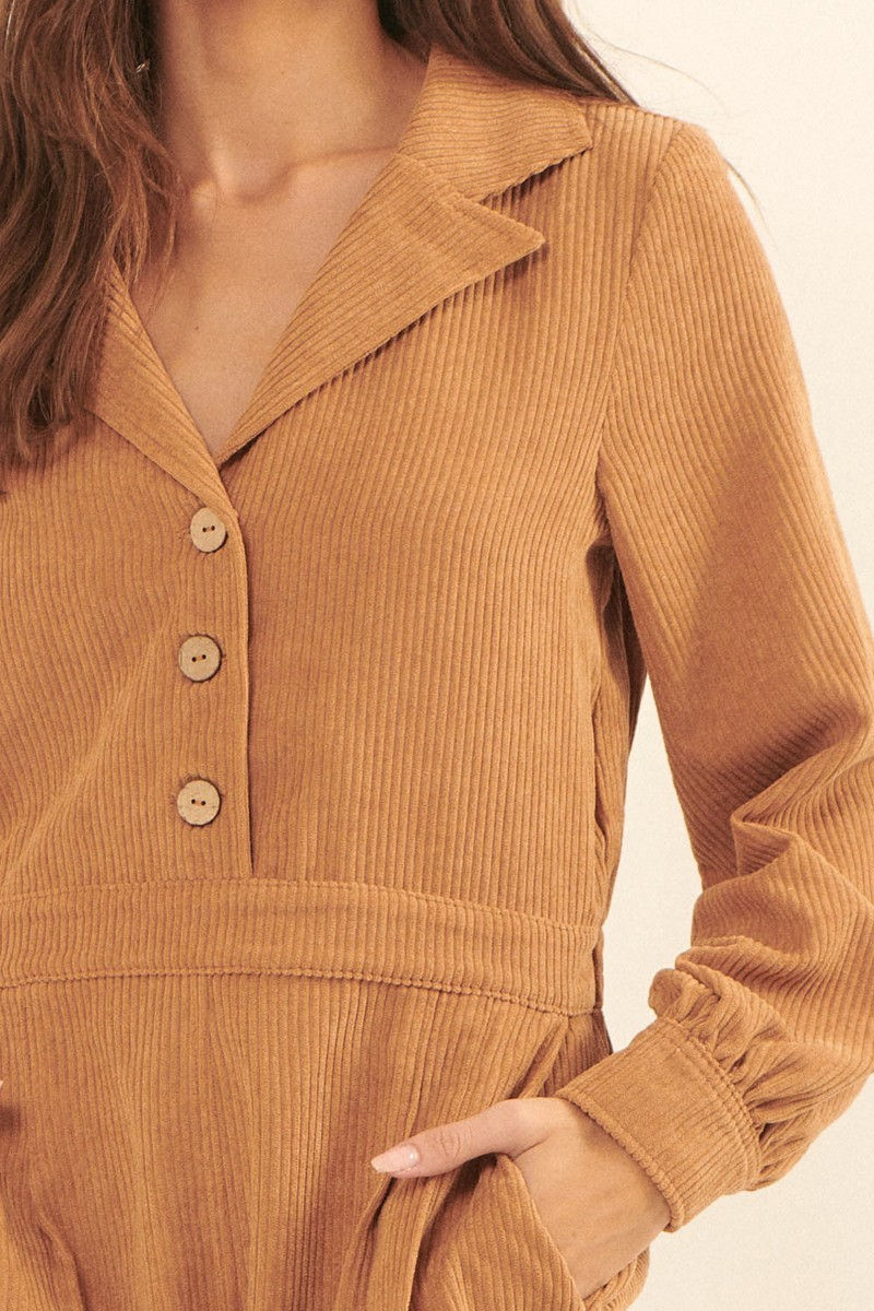 Thumbnail: A Woven Corduroy Romper