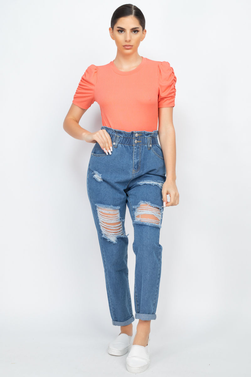 Thumbnail: Short Ruching Sleeve Top
