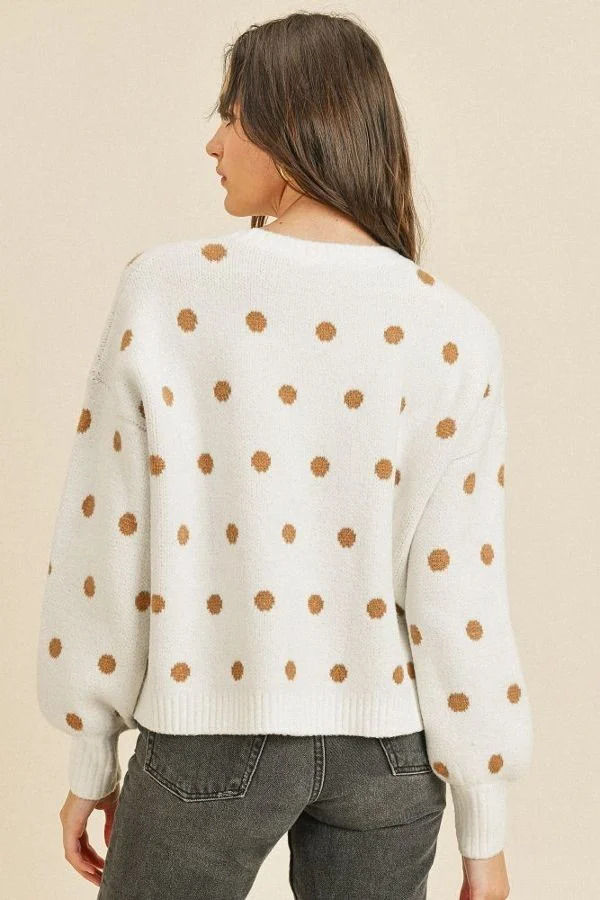 Thumbnail: Polka Dots Long Sleeve Top