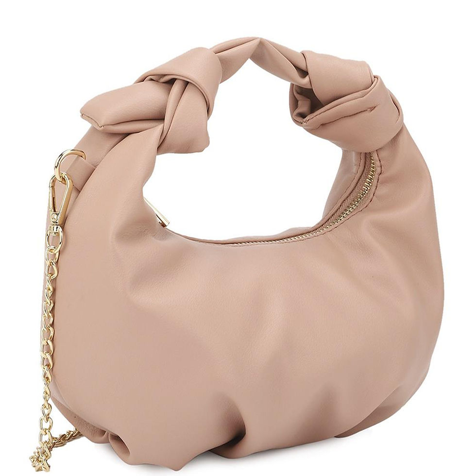 Thumbnail: Smooth Round Handle Zipper Bag