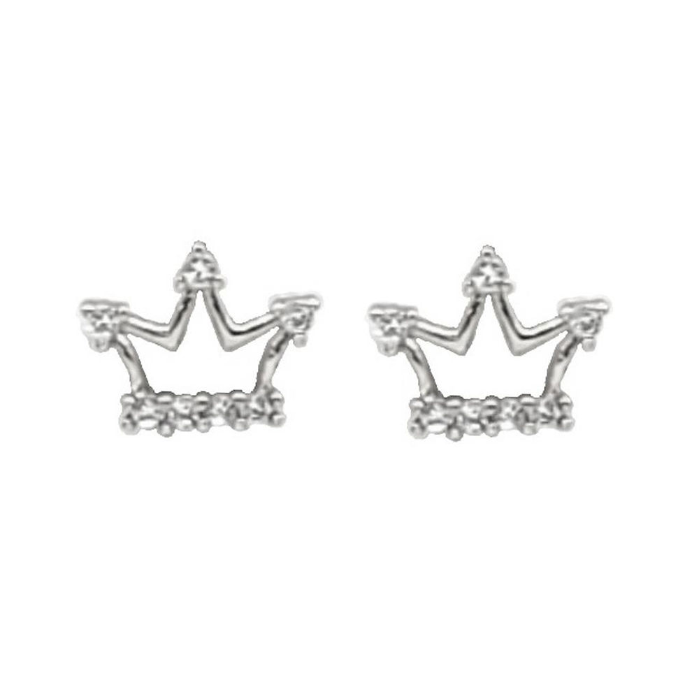 Thumbnail: Crown Crystal Stud Earring