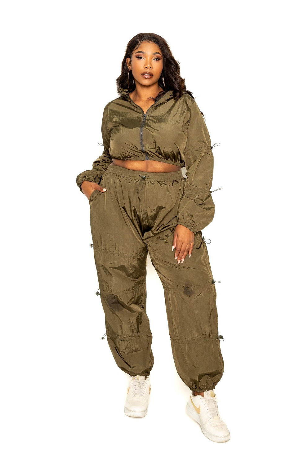 Thumbnail: Active Zip Up Set With Cord Lock Detail