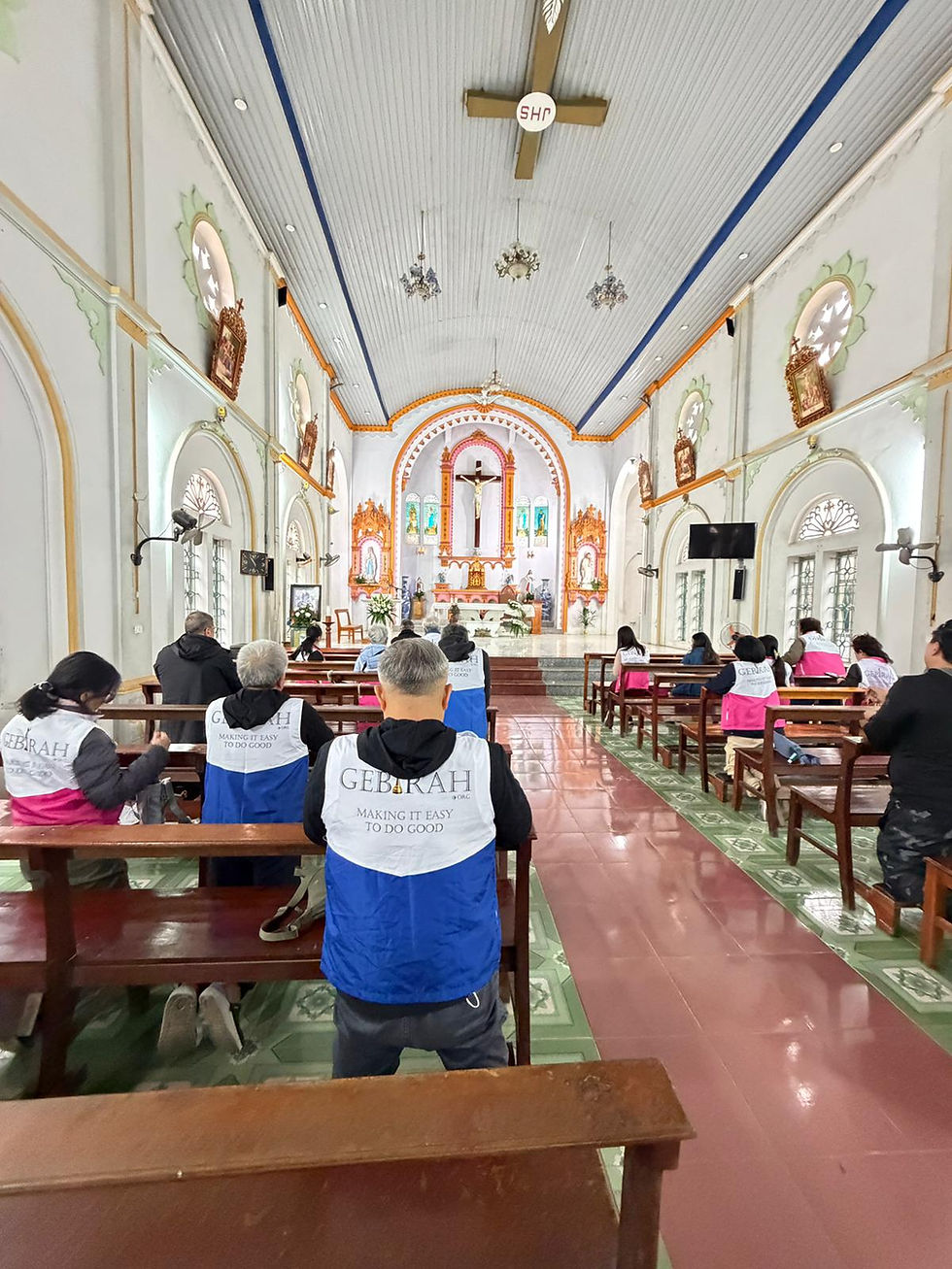 Daily mass & prayers interspersed throughout each mission day.