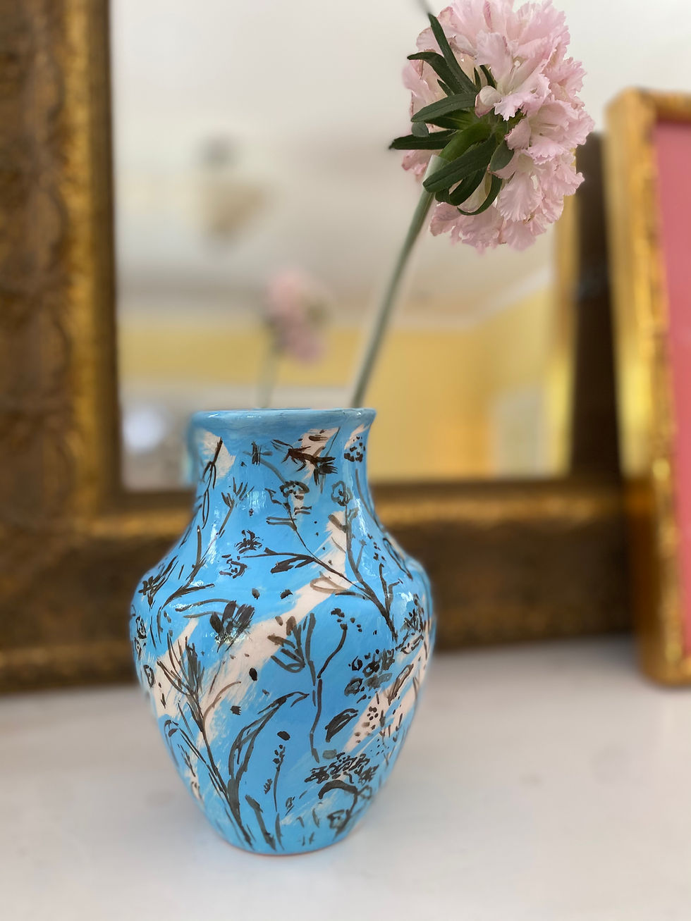 Miniature : Vase de fleurs sauvages bleu