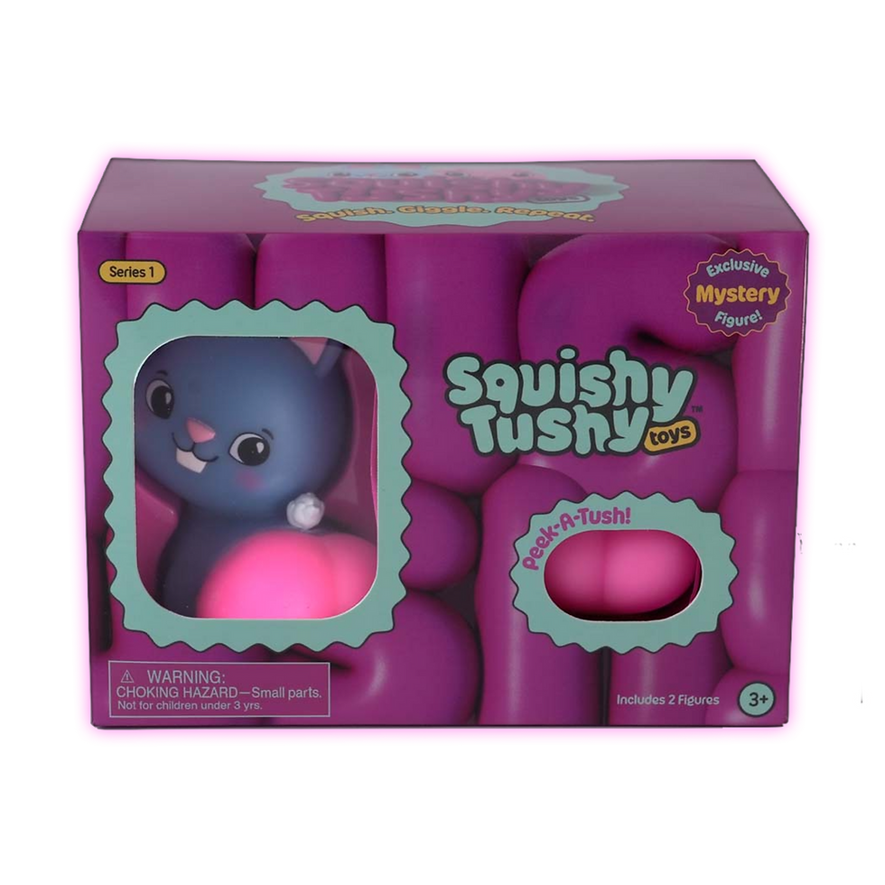 Thumbnail: Squishy Tushy Toys 3" Double Bubble Butt Pack - Series 1 - Rory Toy View - Triple 3 Collectibles