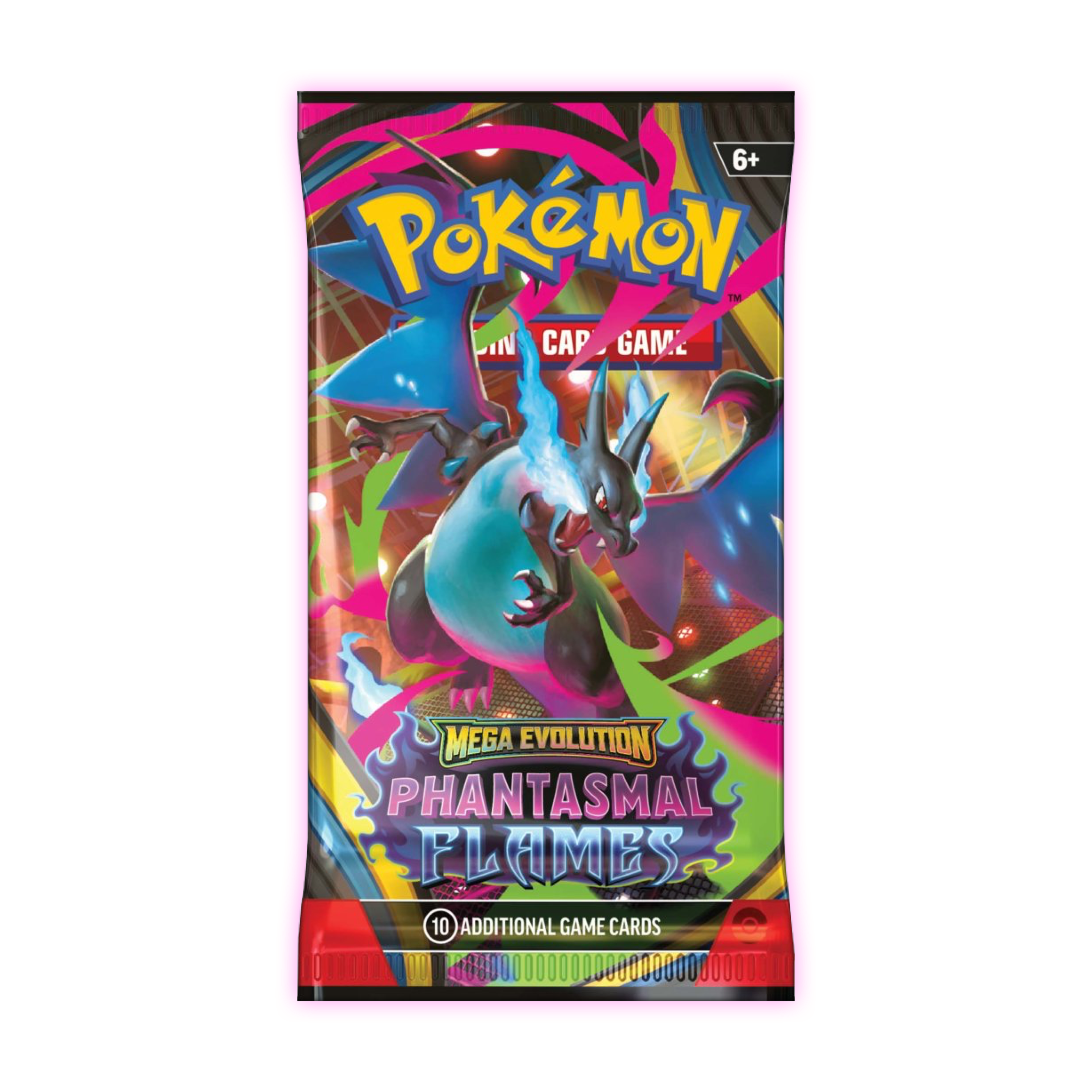 Single Phantasmal Flames Booster Pack - Front View - POKÉMON TCG: Mega Evolution - Triple 3 Collectibles