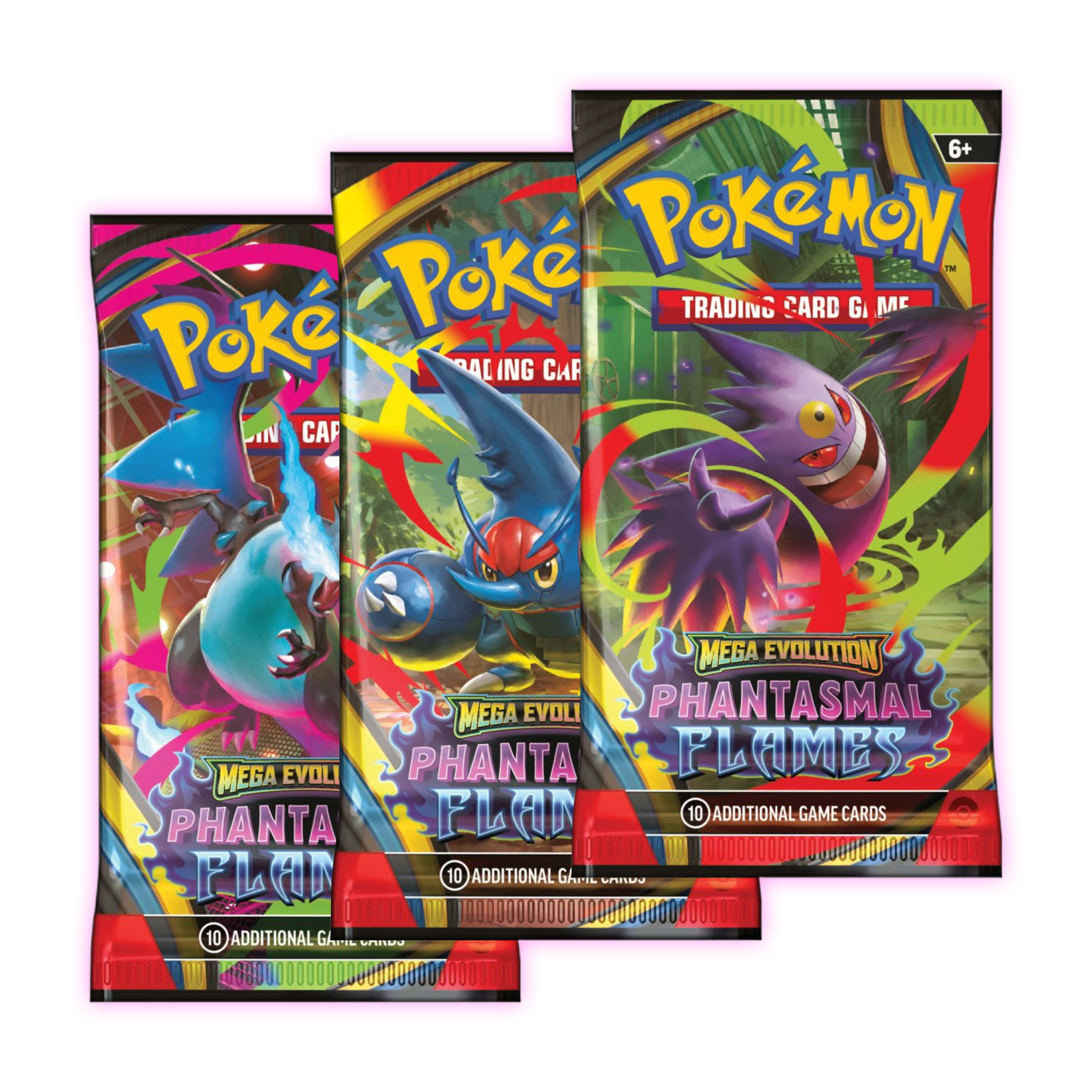 3x Phantasmal Flames Booster Pack bundle - Pokemon TCG