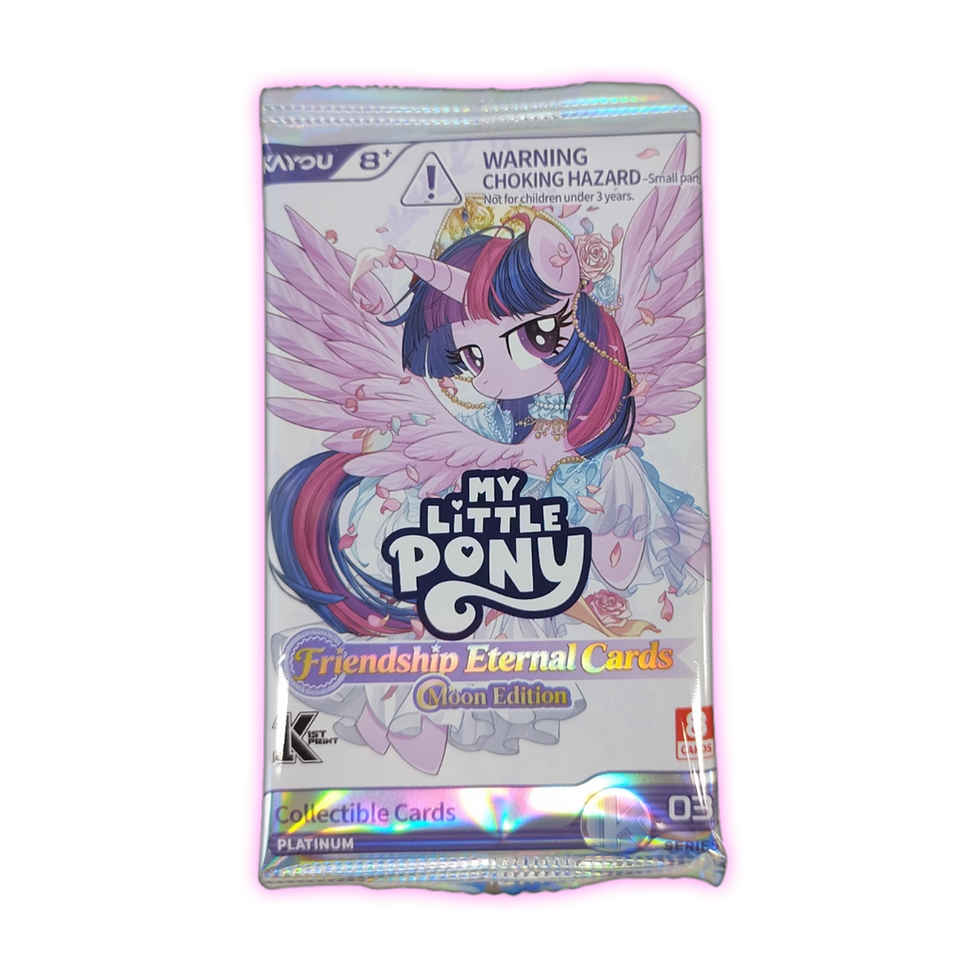 Single Kayou My Little Pony Friendship Eternal Foil Card Booster Pack - Moon Edition - Front View - Triple 3 Collectibles