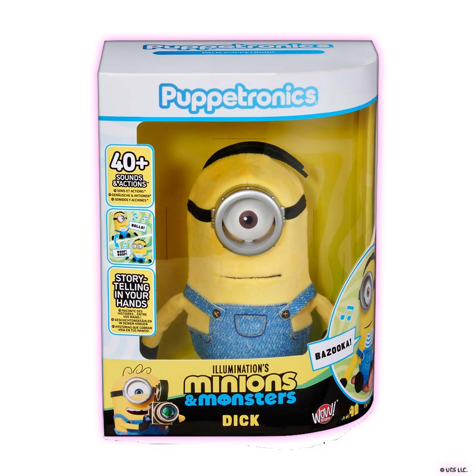 Minions & Monsters Interactive Palm Puppetronic - Dick - Fun - Box View - Triple 3 Collectibles