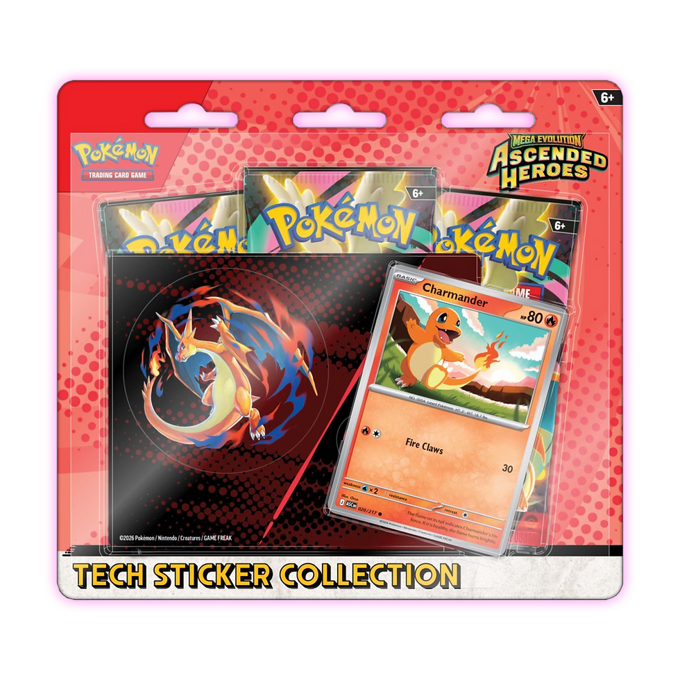 Charmander Pokémon TCG: Mega Evolution—Ascended Heroes Tech Sticker Collection - Front View - Triple 3 Collectibles