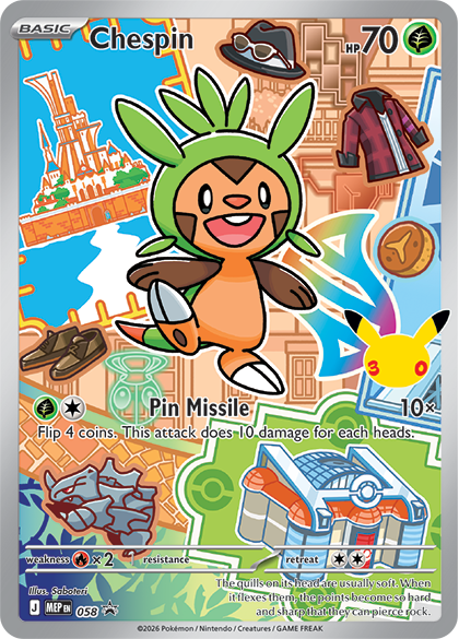Thumbnail: Pokemon TCG: First Partner Illustration Collection Series 3  KALOS GEN 6 - View of Chespin card - Triple 3 Collectibles