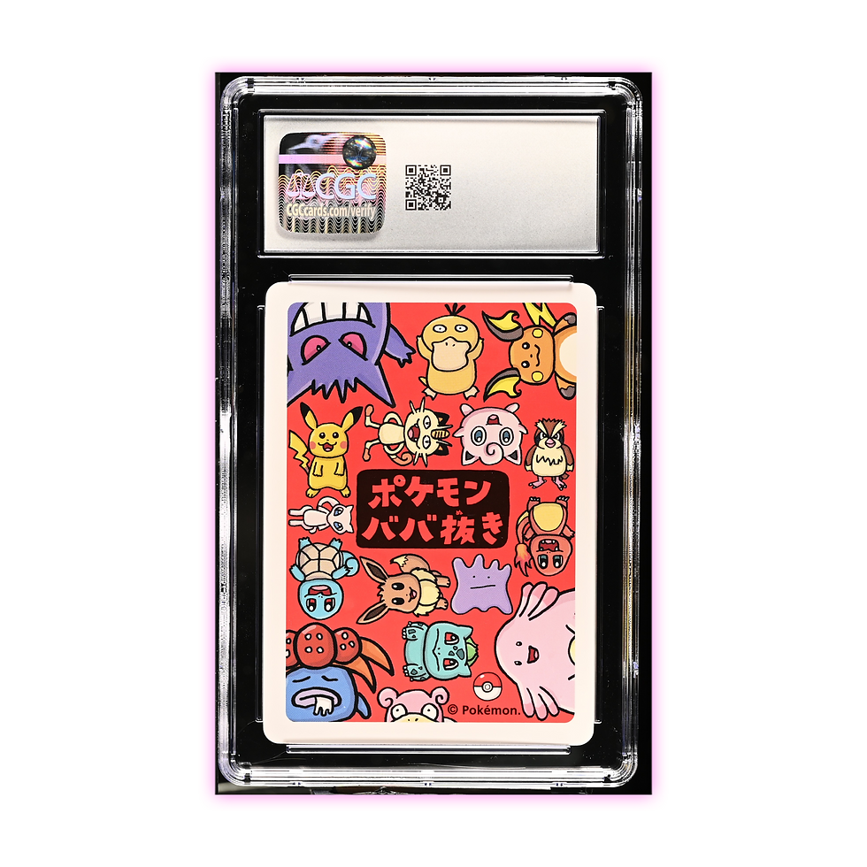 Thumbnail: CGC 10 GEM MINT - Pikachu - Back View - 2019 Old Maid Playing Cards - Graded Japanese Card - Triple 3 Collectibles