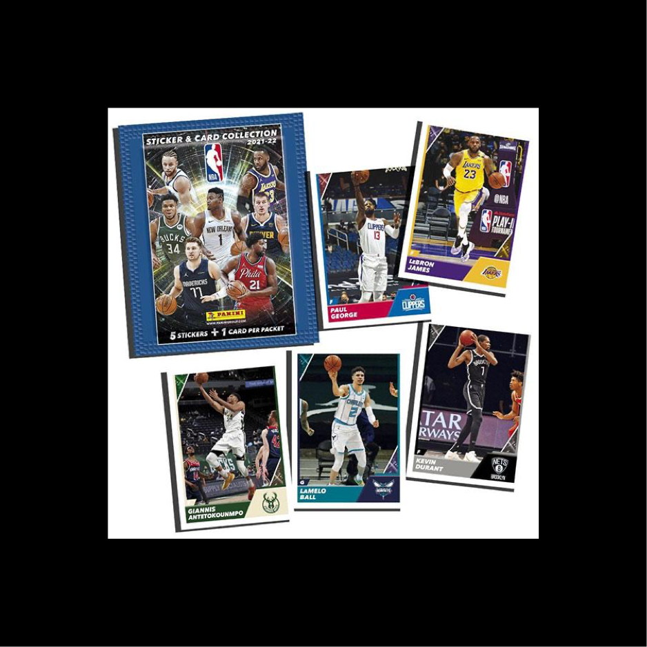 Thumbnail: 3x PANINI NBA 2021/2022 - Stickers and Card Collection packet bundle.