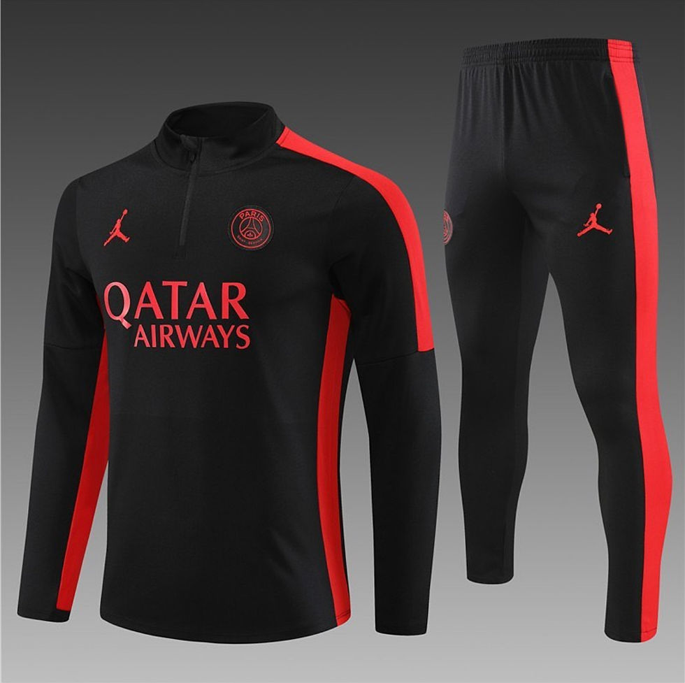 PSG Black & Red 1/4 Zip Tracksuit