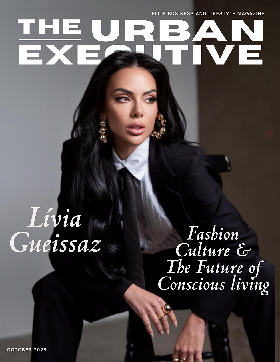 Lívia Gueissaz on the cover of the urban executive magazine